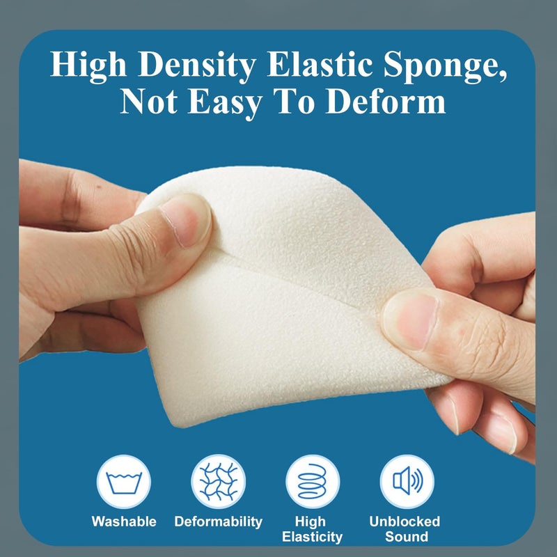 Fielect فيلكت 2 قطع غطاء ميكروفون إسفنجي ميكروفون يدوي واقي من الرياح فلتر إسفنجي أبيض للبث في KTV - Image 5